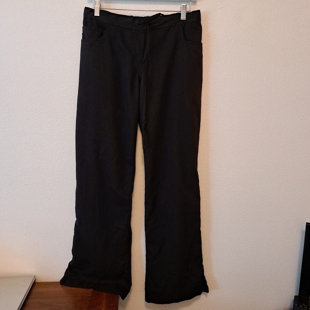Greys Anatomy by Barco Black Scrub Pants Women Drawstring Elastic Waist Pockets